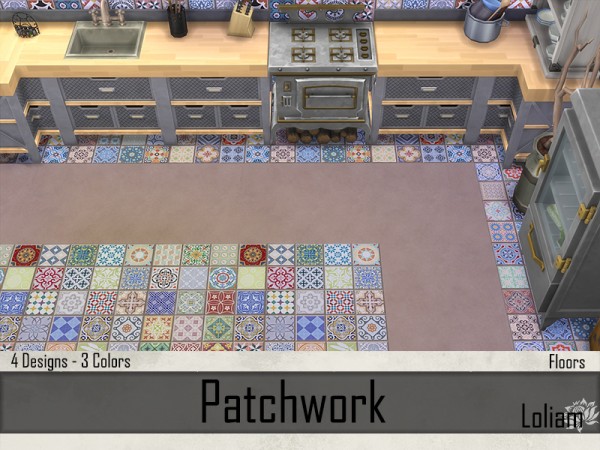  The Sims Resource: Set Patchwork Tiles by LoliamSims