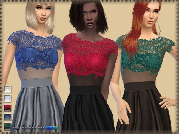  The Sims Resource: Dress Lace top by Bukovka