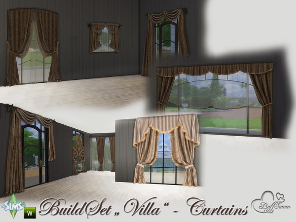  The Sims Resource: Build A Villa Curtains by BuffSumm