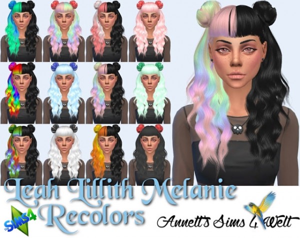  Annett`s Sims 4 Welt: Leah Lillith Hair Melanie Recolors