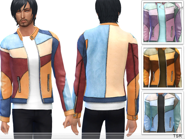  The Sims Resource: Patchwork Jacket by ekinege