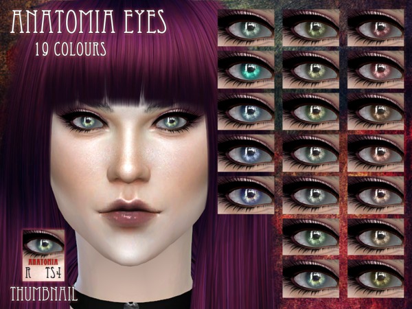  The Sims Resource: Anatomia Eyes by RemusSirion