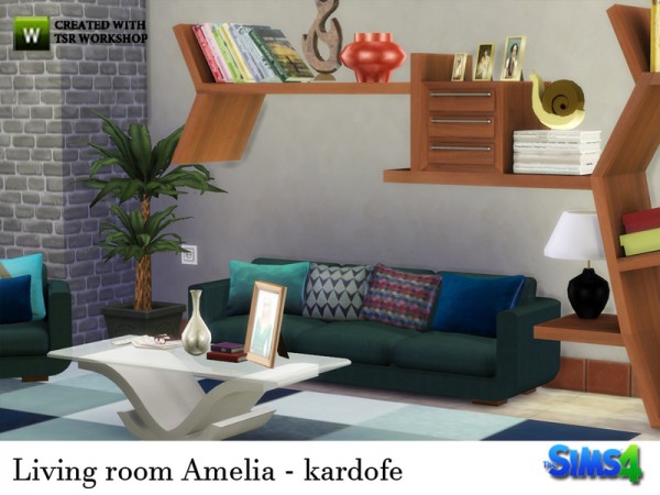  The Sims Resource: Living room Amelia by Kardofe