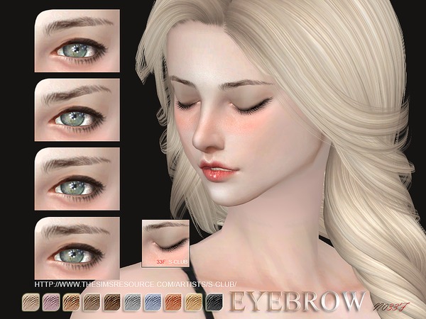  The Sims Resource: Eyebrows 33 F by S Club