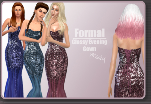  Xmisakix sims: Classy Evening Gown