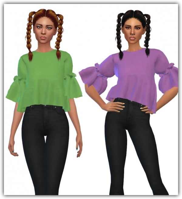  Simsworkshop: Ruffle Blouse Recolors by maimouth