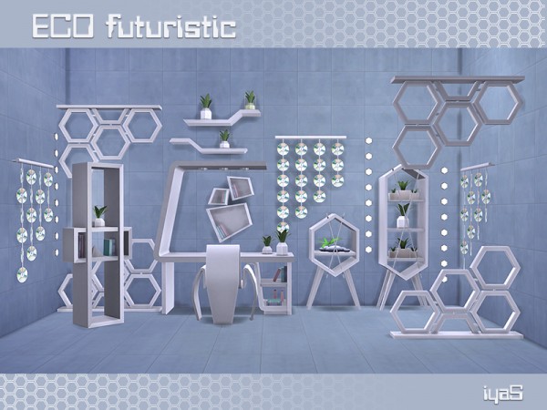  The Sims Resource: Eco Futuristic set by Soloriya
