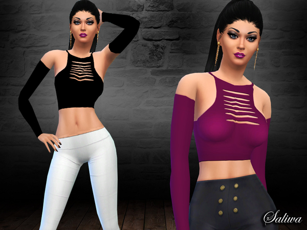  The Sims Resource: Kylie Top by Saliwa