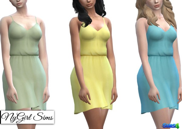  NY Girl Sims: Gathered Waist Sundress with Pockets