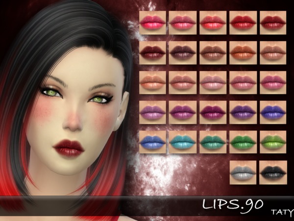  The Sims Resource: Lips 90 by Taty