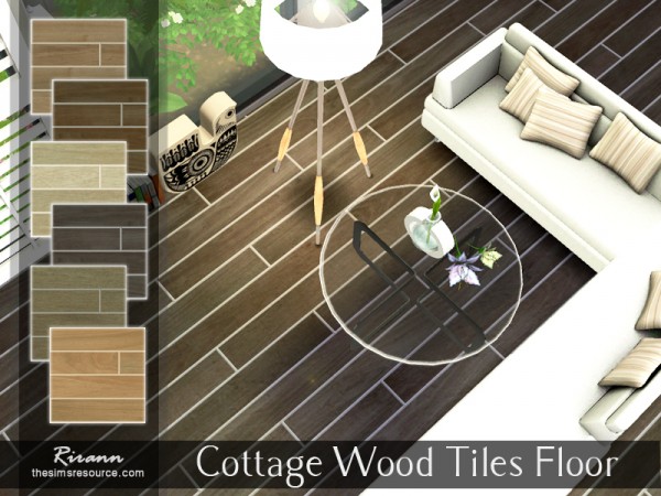  The Sims Resource: Cottage Wood Tiles Floor by Rirann
