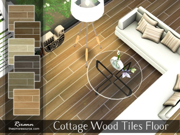  The Sims Resource: Cottage Wood Tiles Floor by Rirann