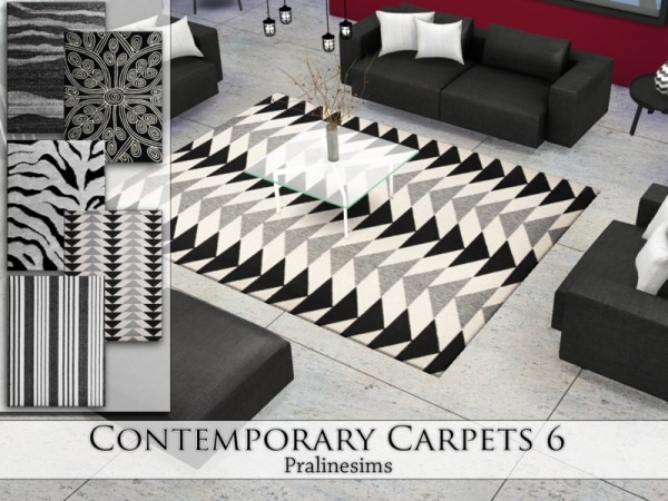  The Sims Resource: Contemporary Carpets 6 by Pralinesims
