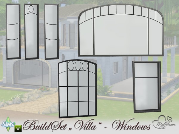  The Sims Resource: Build A Villa Windows and Doors by BuffSumm