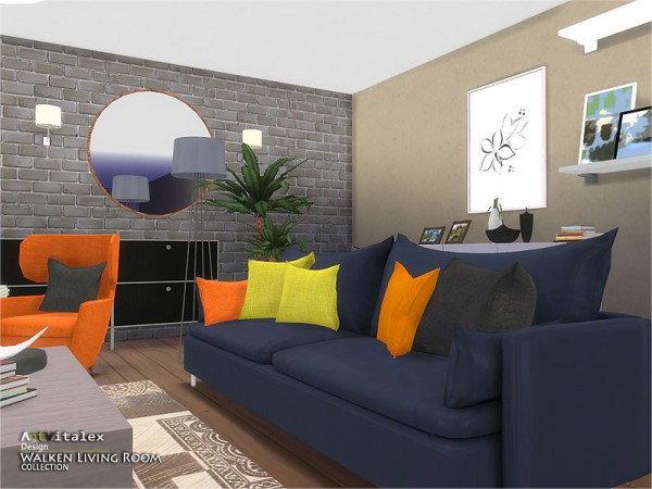  The Sims Resource: Walken Living Room by ArtVitalex