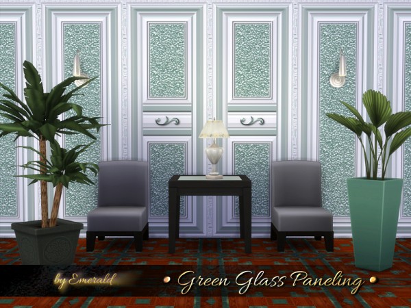  The Sims Resource: Green Glass Paneling by emerald
