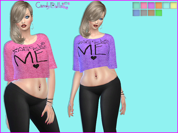  The Sims Resource: CandyDoll Cute Tees by DivaDelic06