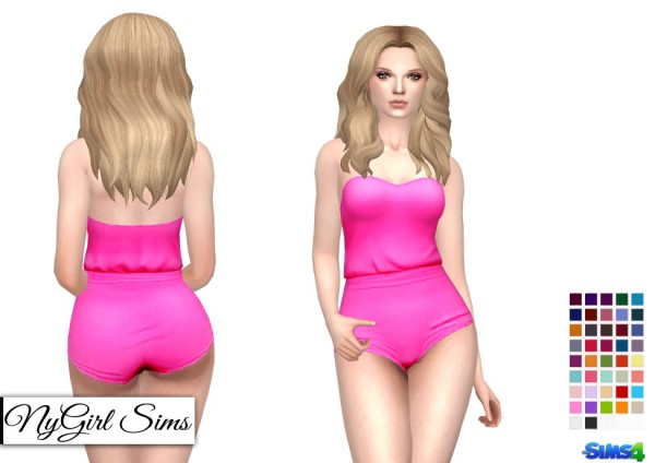  NY Girl Sims: Gathered Waist Bodysuit