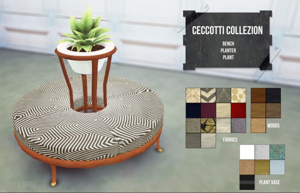  Onyx Sims: Ceccotti Collections Bench + Extras