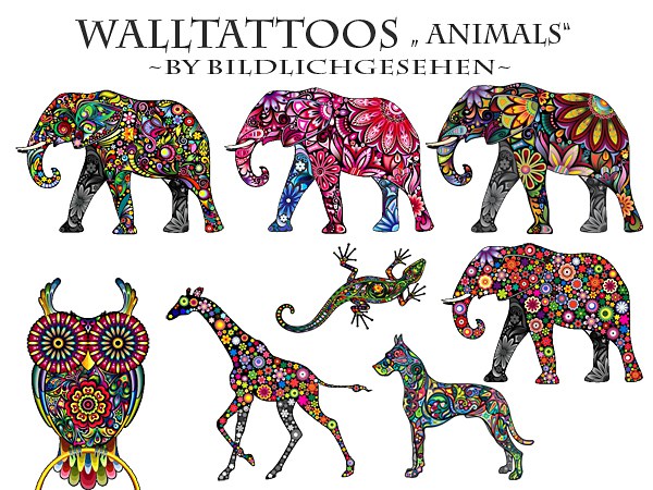  Akisima Sims Blog: Animal wall stencils