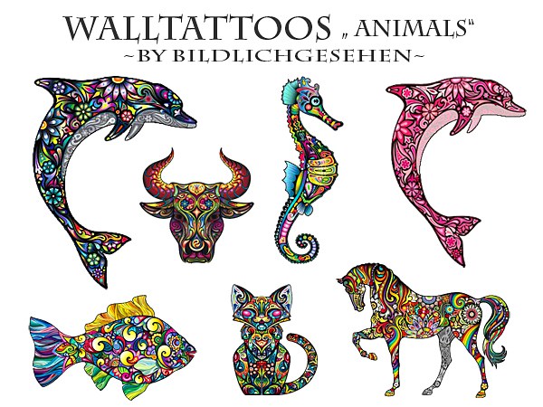  Akisima Sims Blog: Animal wall stencils