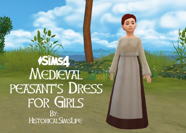  History Lovers Sims Blog: Medieval Peasants Dress for Girls