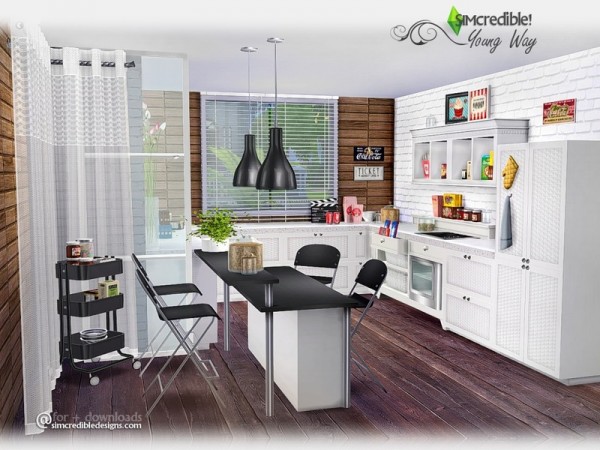  The Sims Resource: Young Way Kitchen by SIMcredible