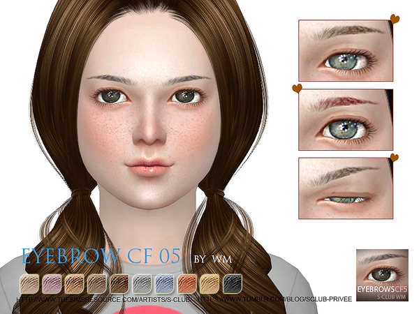  The Sims Resource: Eyebrows 05 by S Club