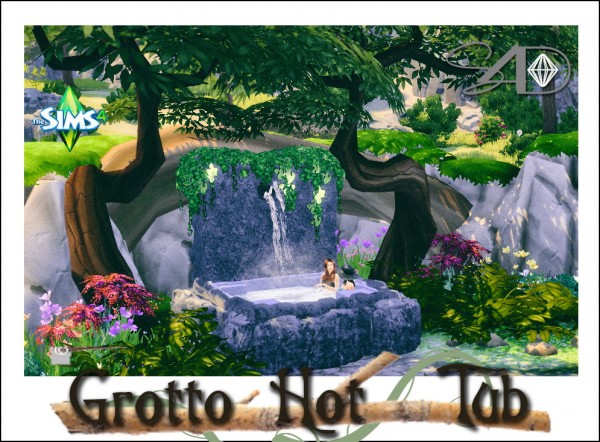  Sims 4 Designs: Grotto Hot Tub converted from TS3 to TS4