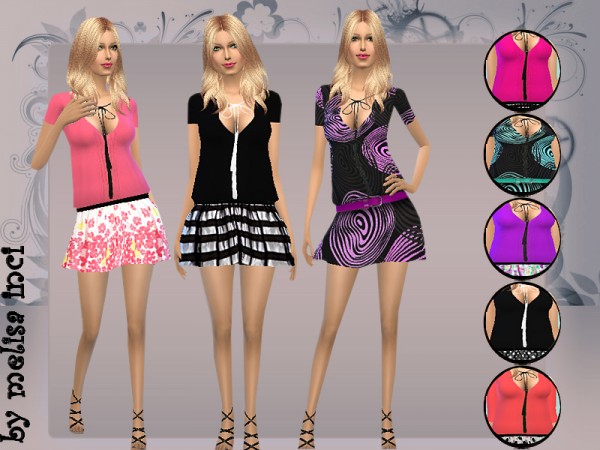  The Sims Resource: Boho Mini Dress by Melisa Inci