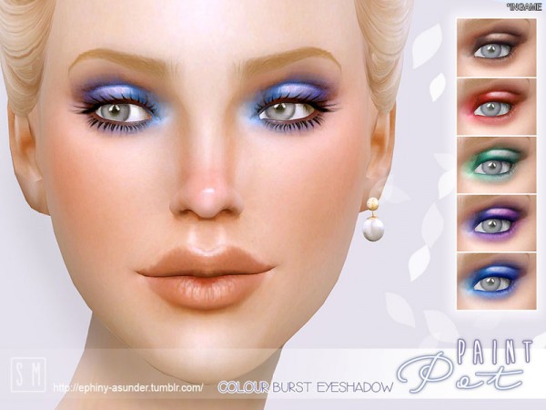  The Sims Resource: Paint Pot    Colour Burst Eyeshadow by Screaming Mustard