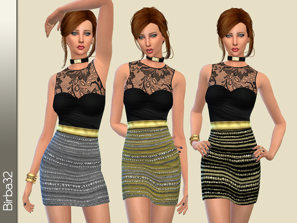  The Sims Resource: Amanda dress by Birba32
