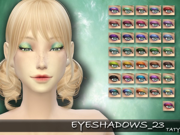  The Sims Resource: Eyeshadows 23 by Taty