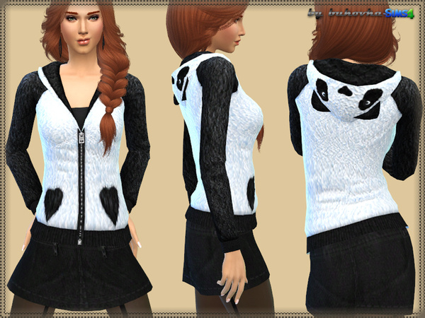  The Sims Resource: Sweatshirt Panda by Bukovka