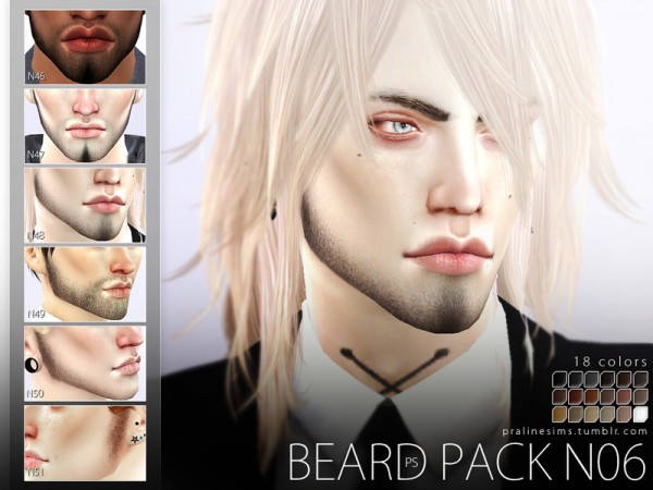  The Sims Resource: Beard Pack N06 by Pralinesims