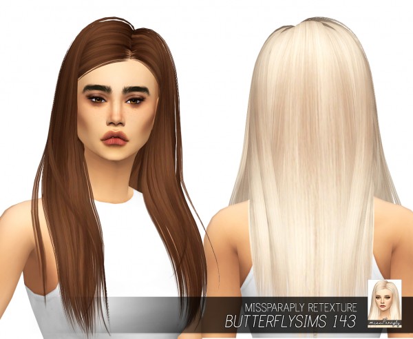  Miss Paraply: Butterflysims 143: Solids hairstyle