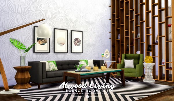  Simsational designs: Atwood Living   Lounge Room Set