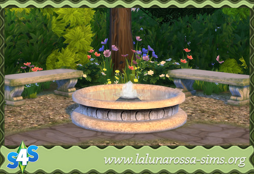  La Luna Rossa Sims: Low Leveled Fountain