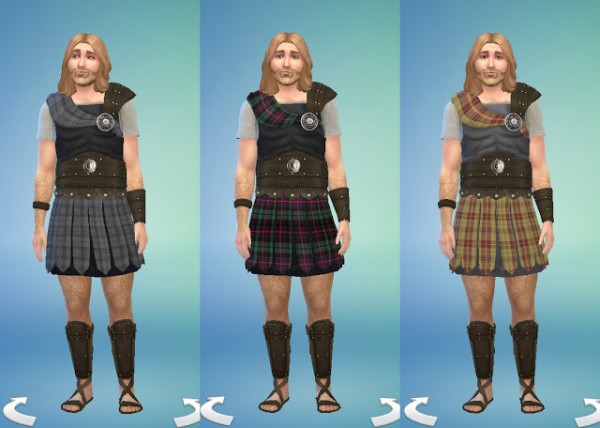  History Lovers Sims Blog: Celtic Mens Warrior Outfit