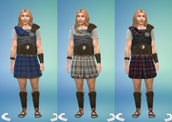  History Lovers Sims Blog: Celtic Mens Warrior Outfit