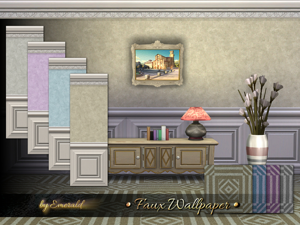  The Sims Resource: Faux Wallpaper by Emerald