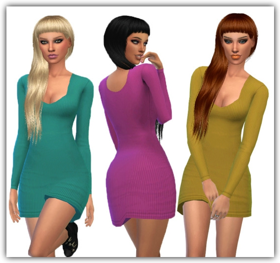Simsworkshop: Visage Dress Recolors by Maimouth