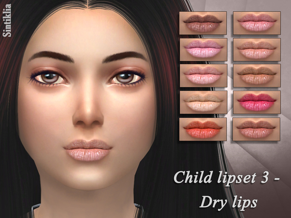  The Sims Resource: Sintiklia   Child lipset 3 Dry lips