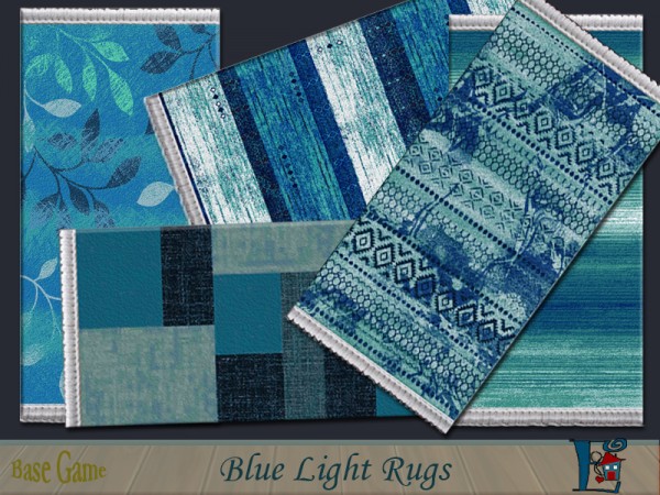  The Sims Resource: Blue Light rug set by Evi