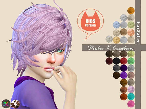 Studio K Creation Animate Hair 42 Reiji • Sims 4 Downloads