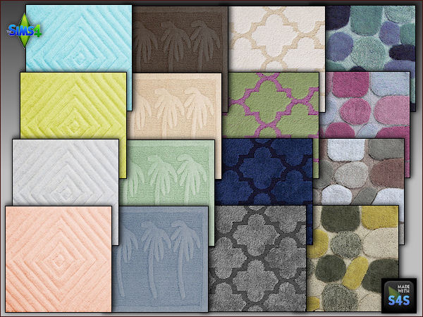  Arte Della Vita: 2 sets of bath rugs in 4 colors
