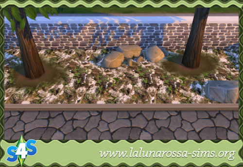  La Luna Rossa Sims: Mossy Rock Terrain