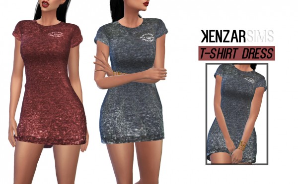  Kenzar Sims: Selly Shorts & T shirt dress
