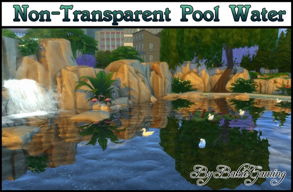  Mod The Sims: Non Transparent Pool Water by Bakie