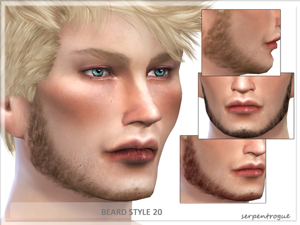  The Sims Resource: Beard Style 20 by Serpentogue